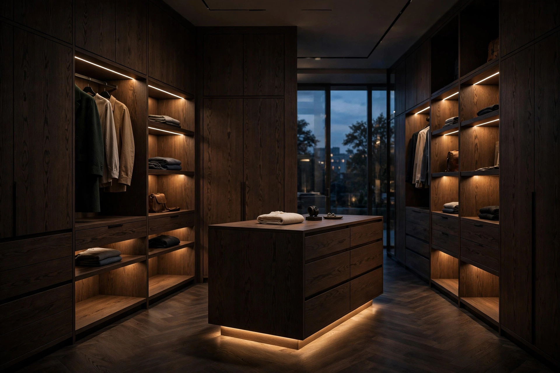 Custom walk-in closet