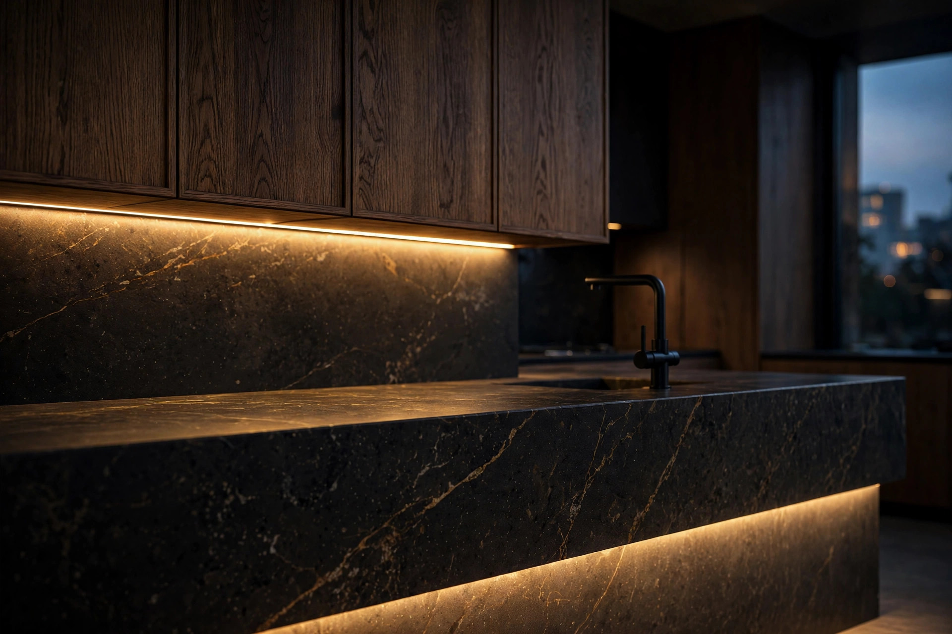 Custom white oak cabinetry detail