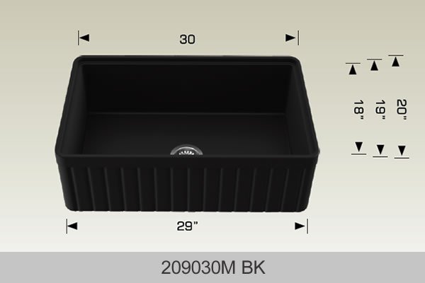 Fireclay Series · 209030M BK — BOSCO