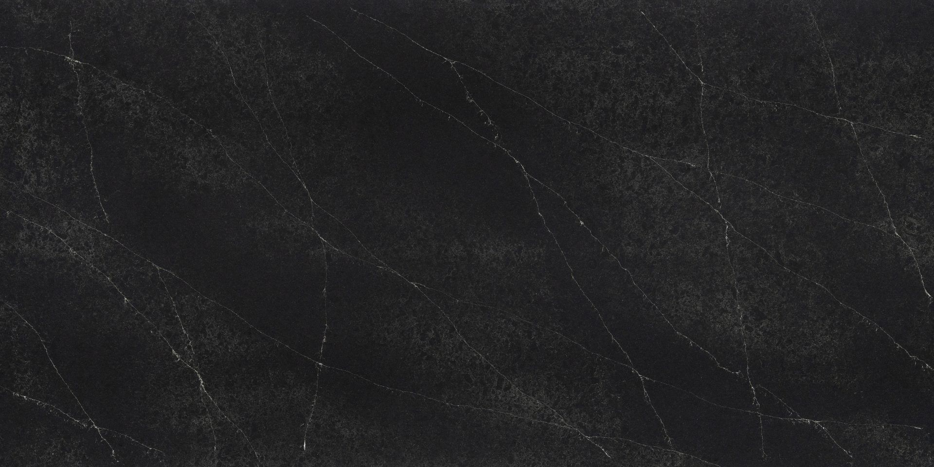 Black Marble Vein Quartz — full-slab view