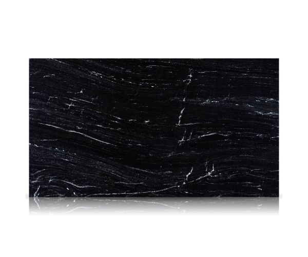 Via Lattea Black Granite — full-slab view